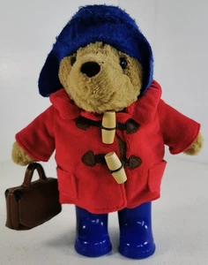 Peluche orso Paddington disegni arcobaleno 2010 cappotto rosso stivali e cappello blu - Foto 1 di 11