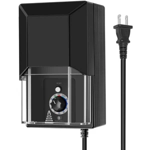 Gardencoin 200W Dual Low Voltage Landscape Transformer 120V AC to 12V/15V Black - Picture 1 of 7