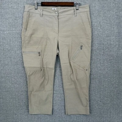 Pantalones capri de golf deportivos diarios bolsillos con cremallera recortados beige talla 12 EU 42 carga Foto 1 de 4