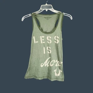 True Religion Damen Graphic Tank XS Grün Less Is More Print - Bild 1 von 9