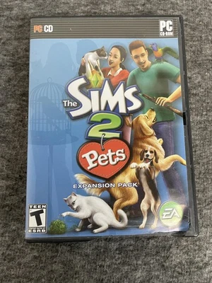 The Sims 2 Pets Expansion Pack PC CD-ROM Video Game 2 Discs Case Tested 2006 - Image 1 of 4