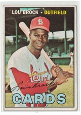 1967 Topps Lou Brock Crease St. Louis Cardinals #285