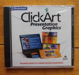 Broderbund ClickArt Presentation Graphics [SEALED] Cracked Case - Picture 1 of 2