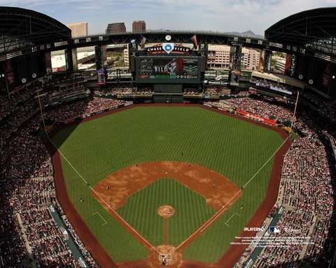 Chase Field Arizona Diamondbacks Unsigned Aerial General View Photo Cover