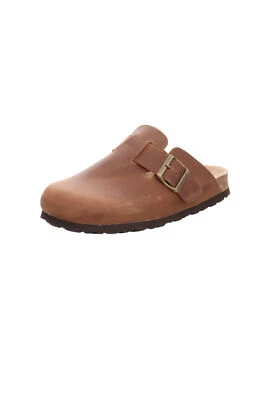 Natural Sense Unisex Hausschuhe Clog Leder braun 1152933