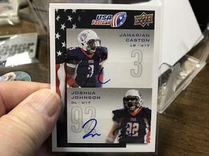 2014 Upper Deck USA Football #117 - Jamarian Caston/Joshua Johnson - AUTOGRAPHS