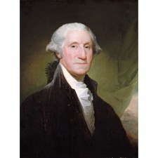Stuart Portrait President General George Washington XL Wall Art Canvas Print