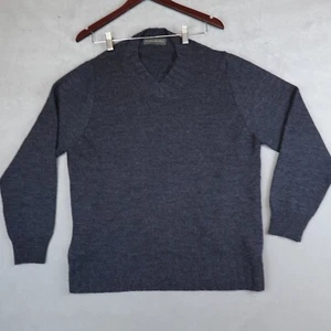 Banana Republic Sweater Mens Large Gray Wool V Neck Pullover - Picture 1 of 8