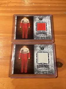 2024 Sport Kings Terry Labonte Gioco da Corsa Indossato Lotto 2 Carte Bucciola Rossa e Bianca - Foto 1 di 2