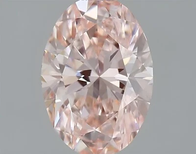0.7ct Fancy Intense Pink VVS2/EX/EX Oval Lab-grown Loose Diamond IGI Certified - Image 1 of 4