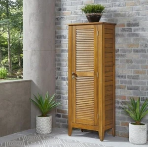 Teak Cabinet Storage Wood Solid Bath Room Bed Side Wall Sun Spa Pool Out Door In - Picture 1 of 9