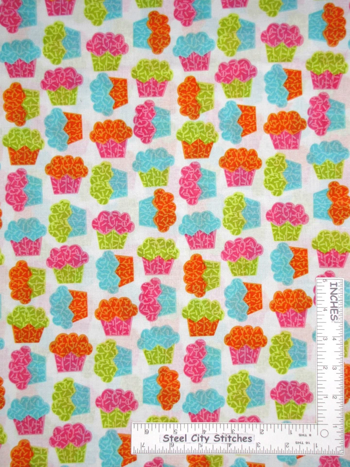 Panaderos Docena Cupcakes Cocina Comida Algodón Tela Muelles CP41419 - 24 Pulgadas Foto 1 de 1