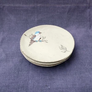Inhomestylez Blue Spring Songbird Set of 4 11" Dinner Plates - Picture 1 of 4