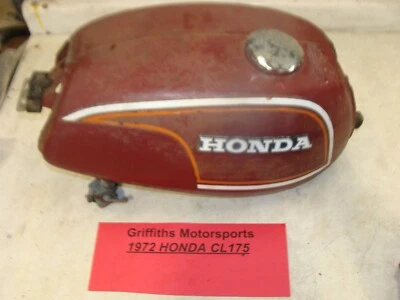 Honda Cl175 CB 175 1972 fabricante original tanque de gasolina tapa suspensión de pared Foto 1 de 4
