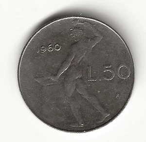 1960 Repubblica italiana - 50 L. Vulcano 1° tipo SPL - Foto 1 di 2