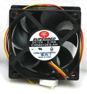 Super Red CHD6012ES-AH CHD6012ES Ah 60mm Fan 12V 0.30A 4P DC Brushless Black - Picture 1 of 3
