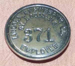Vintage Lincoln Engineering Co. St. Louis , MO Employee Badge Button Pinback - Picture 1 of 2