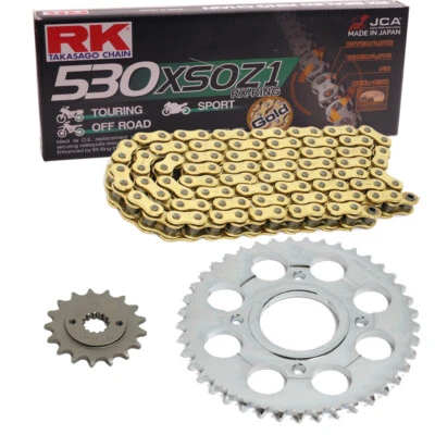 Conjunto de corrente Honda CB 650 C 80-83 corrente RK GB 530 Xso 104 ouro aberto 16/39 - Imagem 1 de 4