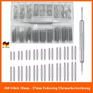 360tlg Federstege Edelstahl Fuer Federstifte Uhrenstifte für Uhrenarmband Uhren - Bild 1 von 10