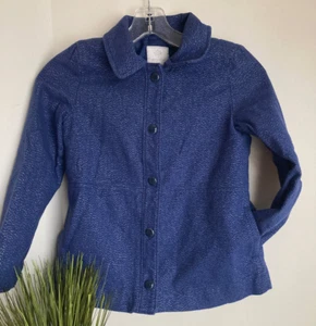 Little Girl's Gymboree Lined Jacket Coat Purple  Sparkles Size M - Picture 1 of 16