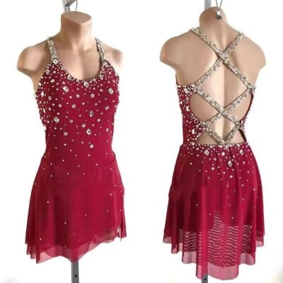  Ice skating dress Figure skating dress Skating dress dance dress - Image 1 of 4