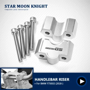 Handle Bar Riser Clamp Extend Handlebar For BMW F750GS F 750 GS 2018 2019-2023 - Picture 1 of 13