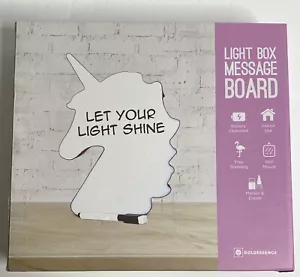 Unicorn Light Box Message Board -Unicorn Head - *BRAND NEW* Marker & Eraser - Picture 1 of 8