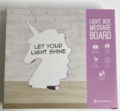 Caja de luz unicornio tablero de mensajes - cabeza unicornio - *NUEVO* marcador y borrador Foto 1 de 4