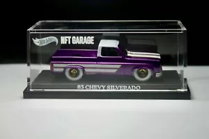 Hot Wheels 83 Silverado Pickup Candy Purple Custom Made With Display Case READ!! - Picture 1 of 7