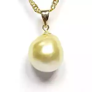 South Sea Pearl Jewellery, 12mm Baroque Pearl, 14k Solid Gold, Natural Pearl - Picture 1 of 3