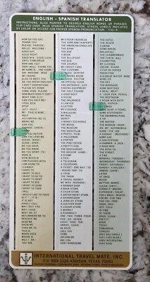 Vintage English - Spanish Slide Translator ▪︎ International Travel Mate - Image 1 of 3