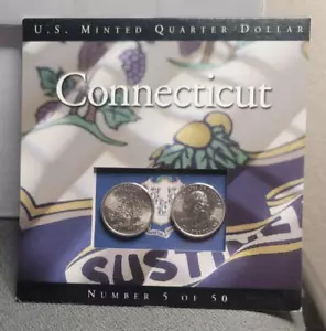 1999 P&D US Minted Quarter Dollar "Connecticut” Uncirculated Set Number 5 Of 50 - Picture 1 of 3