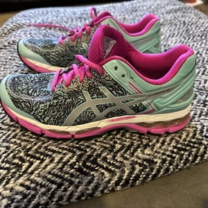 Women's Size 8 ASICS Gel Kayano 22 Running Shoes - T5A6N Aqua - Picture 1 of 12