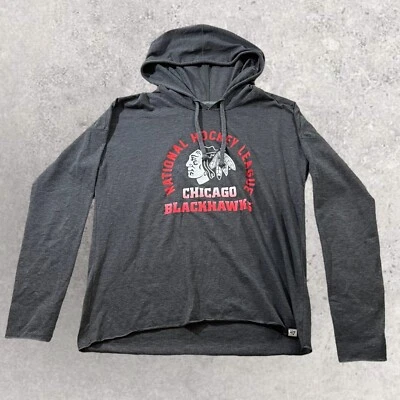 Chicago Blackhawks Suéter Mujer Pequeño NHL '47 Sudadera con Capucha Pullover Camisa de Hockey Usado en Excelente Condición Foto 1 de 4