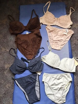 Dessous Paket 4 Sets in 80/B mit Slip M/L - Bild 1 von 4