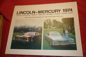 1974 LINCOLN MERCURY SALES BROCHURE   MARK IV MONTEGO COUGAR COMET CAPRI CARS - Bild 1 von 6