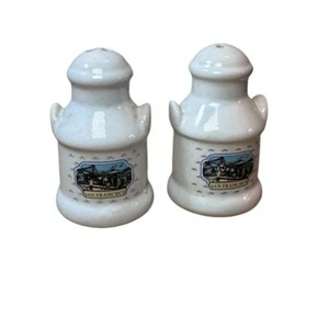 Vintage San Francisco Salt and Pepper White Milk Jug Shaker Set - Taiwan - Picture 1 of 4