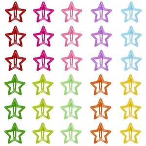 30 Pcs Colorful Snap Kawaii Hair Clips, Barrettes and Cute Hairpins for Girls - Picture 1 of 7