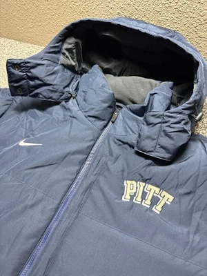Nike University of Pittsburgh Jacket Mens 4XL Blue Stormfit Puffer Hooded NEW - Image 1 of 4