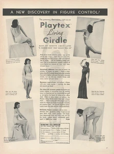 1940 Playtex Living Girdle BH Oben Ohne Natur Haut Versandhandel Vintage Print Ad - Bild 1 von 1