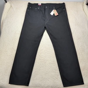 Levi’s 505 Men’s Jeans 42x32 Black Regular Fit Straight Leg NWT - Picture 1 of 10