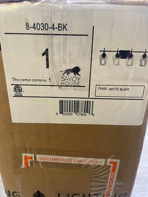 Savoy House 8-4030-4-BK Octave 4 Light 29" Wide Bathroom Vanity Light - Image 1 of 4