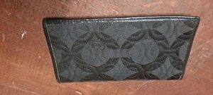 Schwarze Coach Scheckbuch Geldbörse 7x4 - Bild 1 von 4