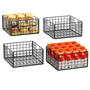 Metal Wire Basket Organizers Foldable & Wall Mounted Freezer Organizer Bins w... - Bild 1 von 8