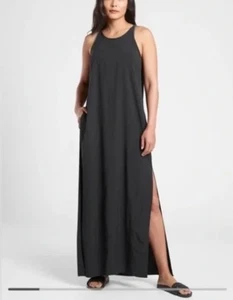 Maxi Vestido Plisado Athleta Hayes Negro Atletismo Lagen Años 90 Senderismo Talla 3X - Imagen 1 de 7