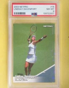 LINDSAY DAVENPORT 2003 ROOKIE NetPro PSA GRADED NM-MT 8 #16 WTA Tour - Picture 1 of 2