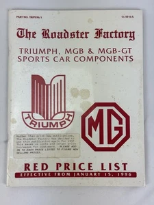 The Roadster Factory - Triumph Sports Car MGB & MGB-GT Red Price List 1996 1997 - Picture 1 of 8
