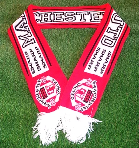 Manchester United MUFC Vintage Sharp Scarf - Picture 1 of 3