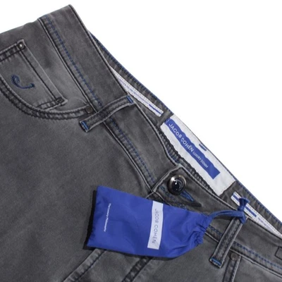 Pantalones Jacob Cohen Nuevos con Etiquetas Corte Jean 5 Bolsillos Talla 35 EE. UU. En Mezcla de Algodón Gris Sólido Foto 1 de 4