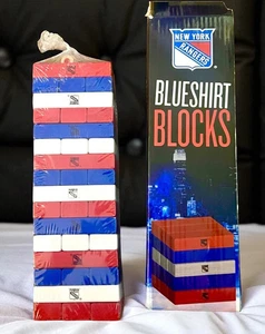 Juego de apilamiento de bloques de madera de mesa NHL New York Rangers - Imagen 1 de 6